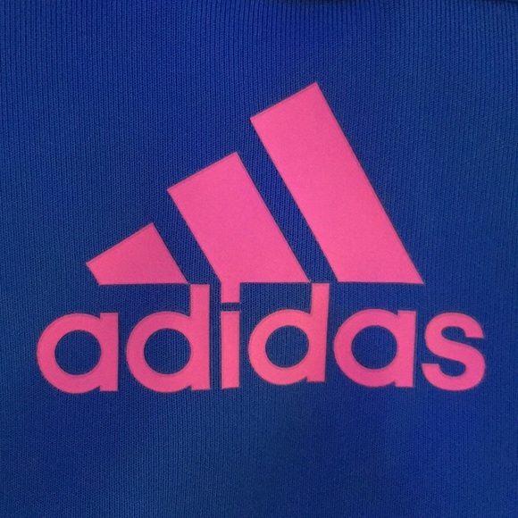 Adidas Blue & Hot Pink Climate Sports Bra -Small - Picture 2 of 4